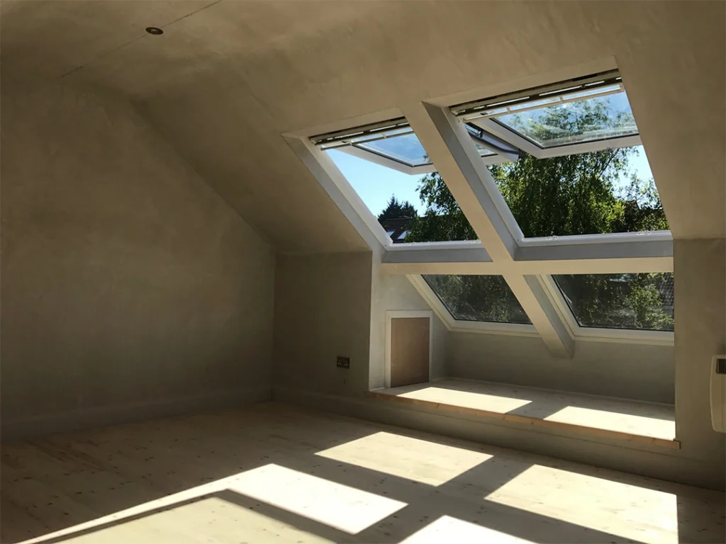 Attic conversion window seat Attic conversion window seat