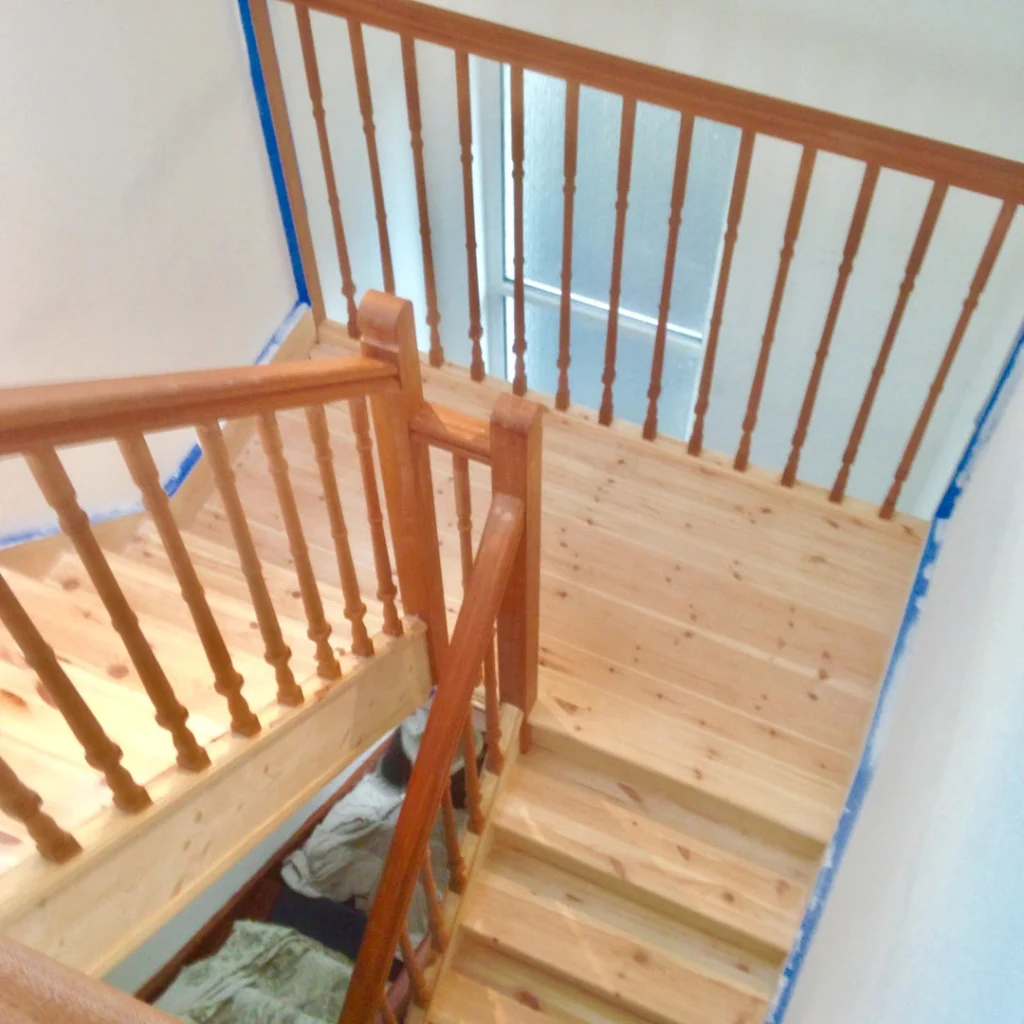 Attic stairway construction Attic stairway construction