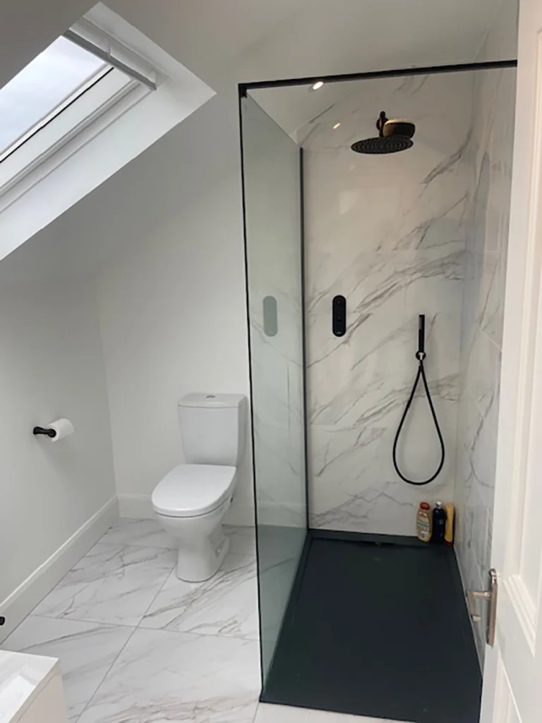 Dublin attic toilet shower conversion Dublin attic toilet shower conversion