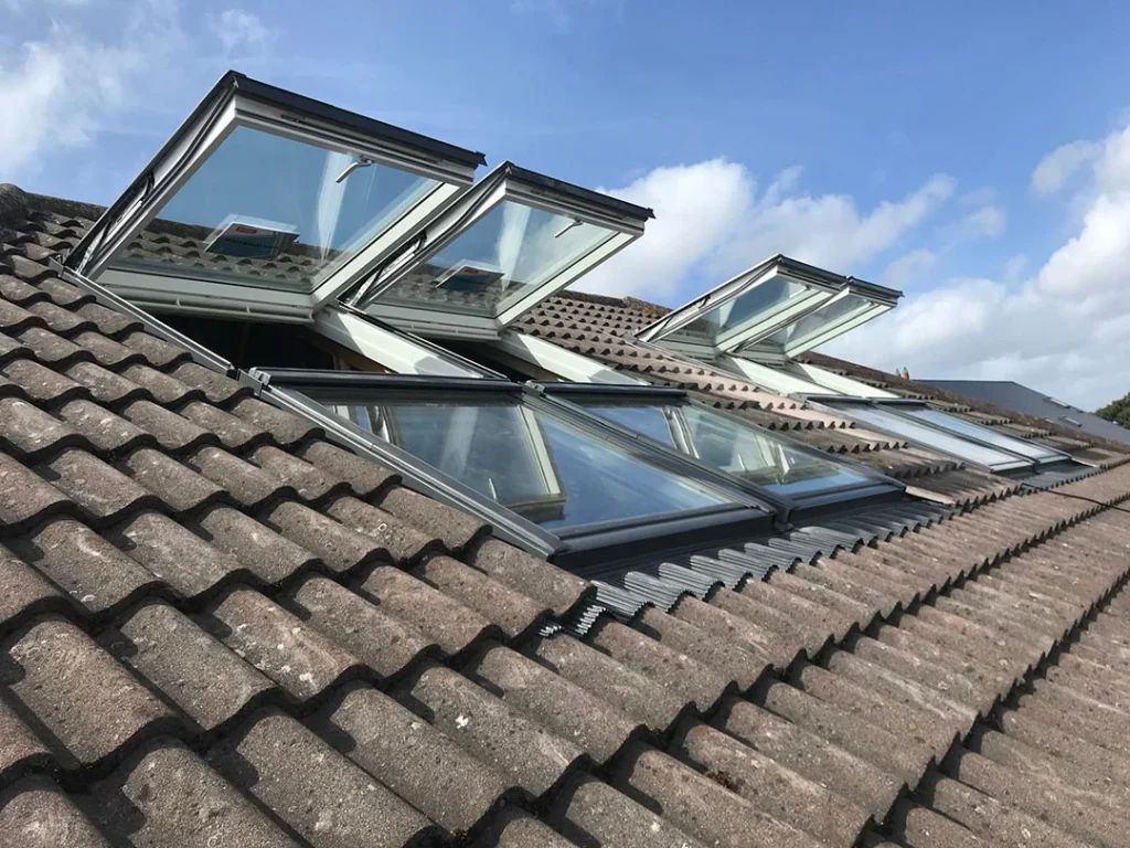 Dublin roof Velux windows open out Dublin roof Velux windows open out